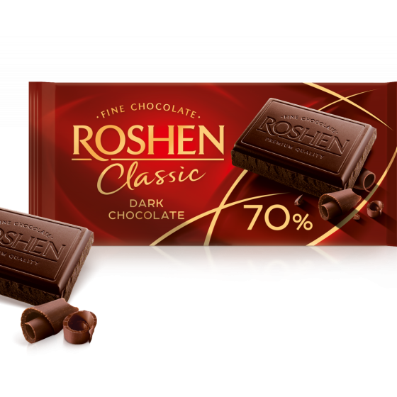 Roshen Ciocolată neagră Intense 70% 80g