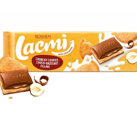 Lacmi cu lapte, umplutura de alune si biscuiti 290g