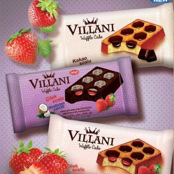 Prajitura Ani Villani Capsuni/Cocos 45g