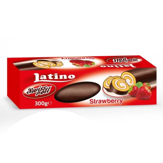 Rulada Latino Glazurata Capsuni 300g