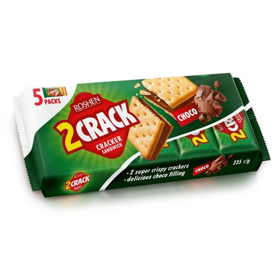 Biscuiti Roshen 2 Crack Ciocolata 235g