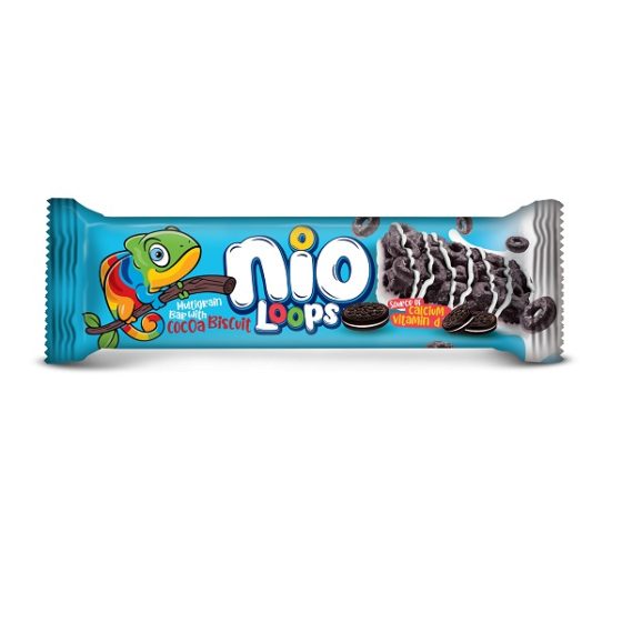 Nio Loops baton cu biscuiti cacao 20g