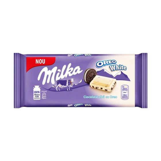 Ciocolata Milka Oreo Ciocolata Alba 100g