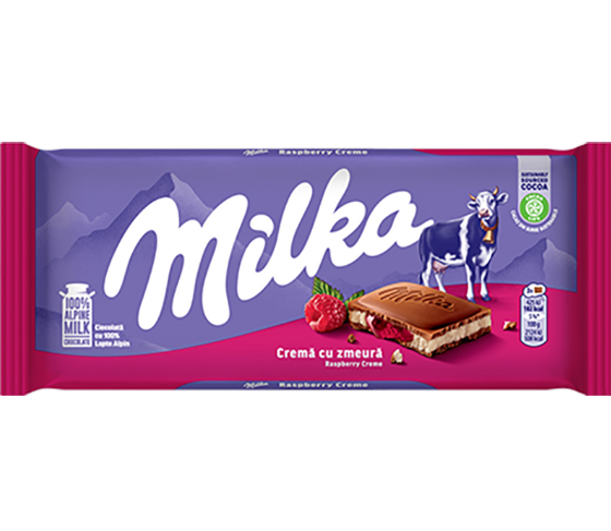 Ciocolata Milka Zmeura 100g