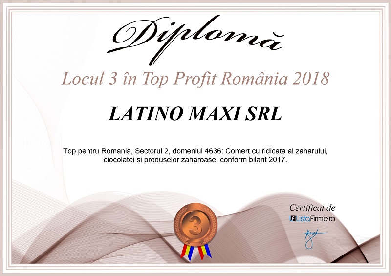 Diplomă LATINO MAXI