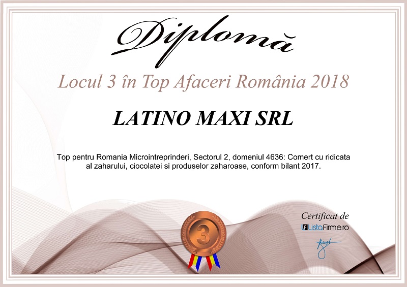 Diplomă LATINO MAXI