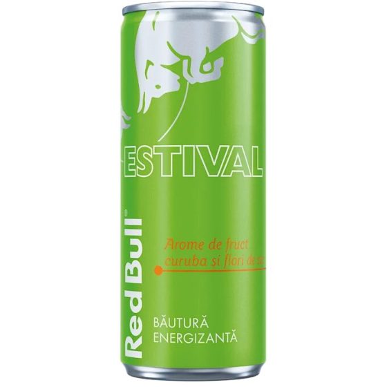 Energizant Red Bull cu aroma de fruct curuba si flori de soc 250ml