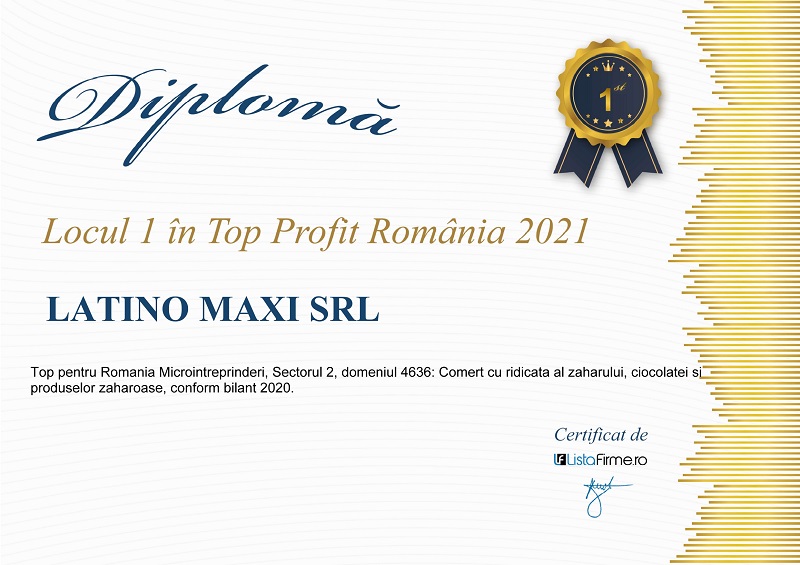 Diplomă LATINO MAXI