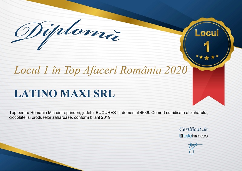 Diplomă LATINO MAXI