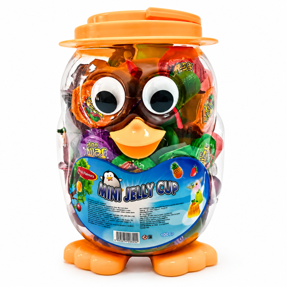Jeleu Mini Pudding Pinguin, 15 g 100 buc