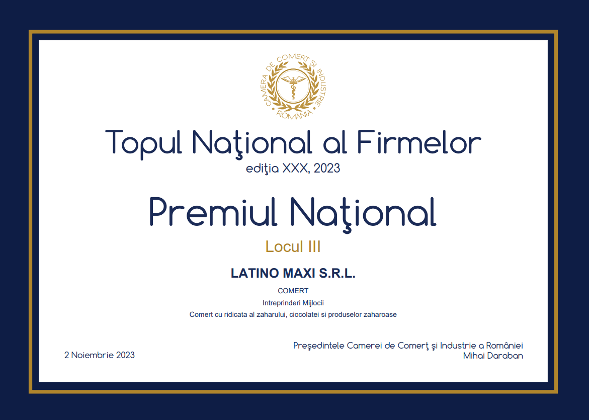 Diplomă LATINO MAXI