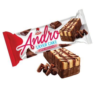 Andro Layer Cake cu Glazură de Cacao 40g